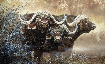  Boys Painting - buffalo dugga boys animals